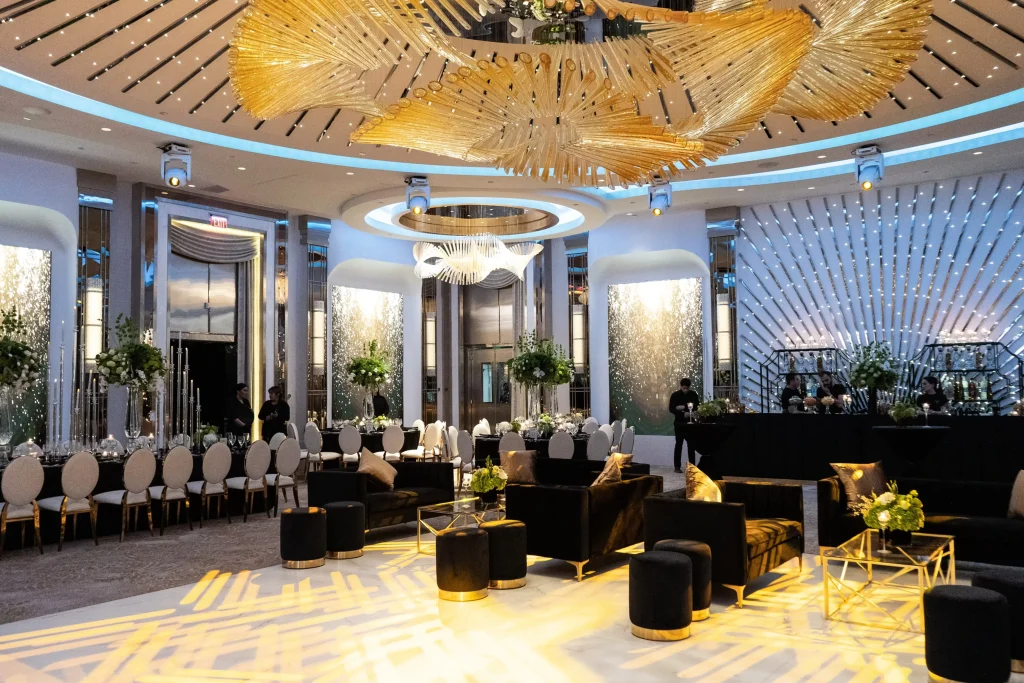 Republic Venue Black and Gold Motif